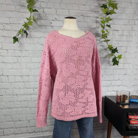 PARTNERS BY MERVYN'S Women's Oversized Vintage Knit Top Made in USA - Picture 2 of 8